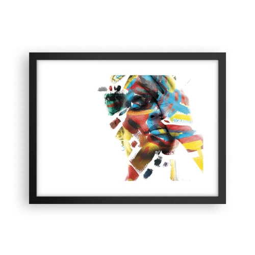 Poster in een zwarte lijst - Een kleurrijke persoonlijkheid - 40x30 cm