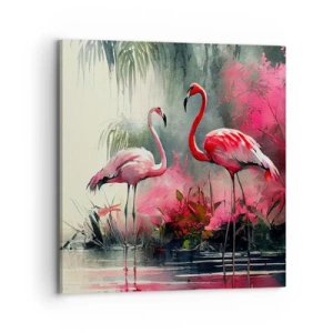 Schilderen op canvas - Een les in natuurlijke gratie - 70x70 cm