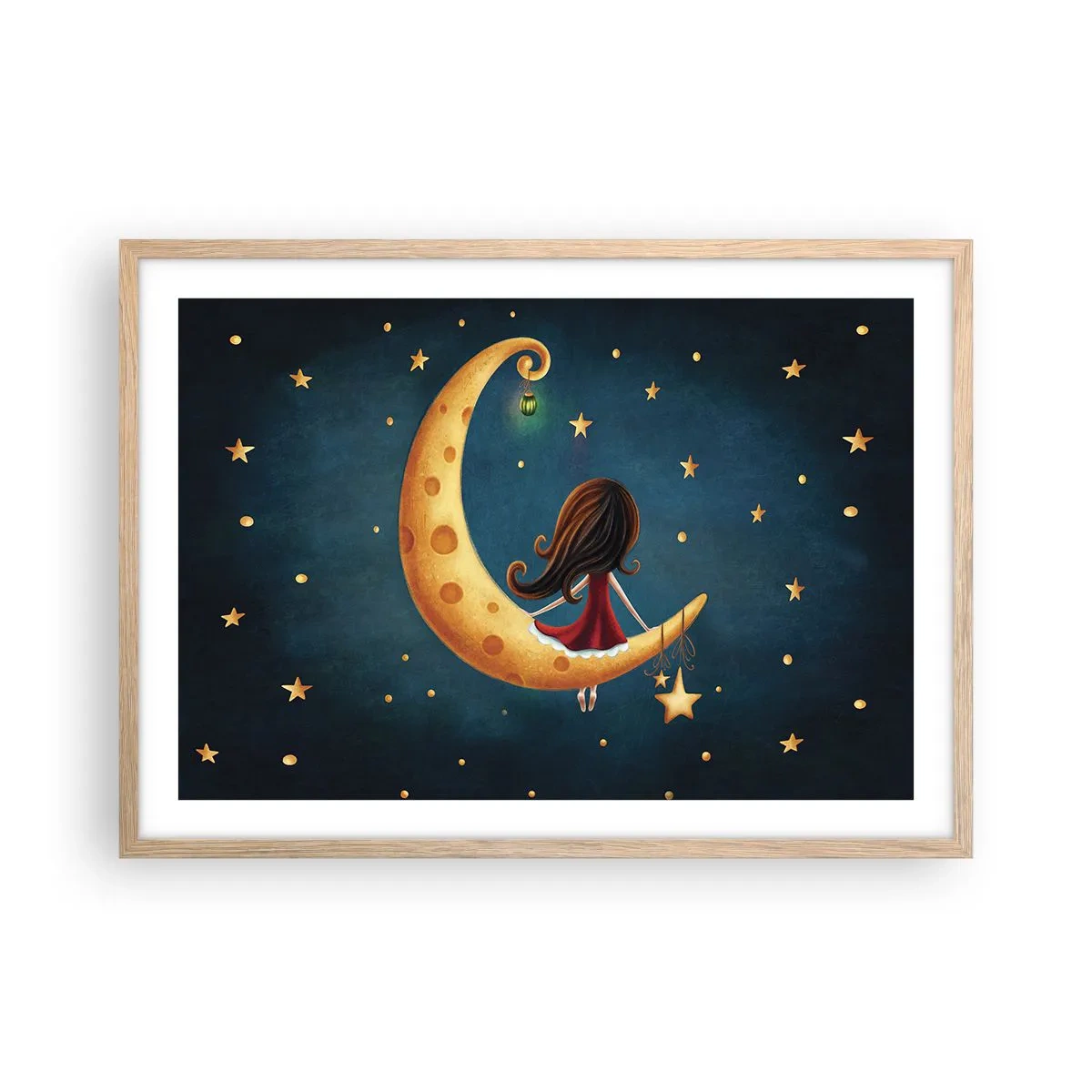 Een poster in een licht eiken lijst - Een keer… - 70x50 cm