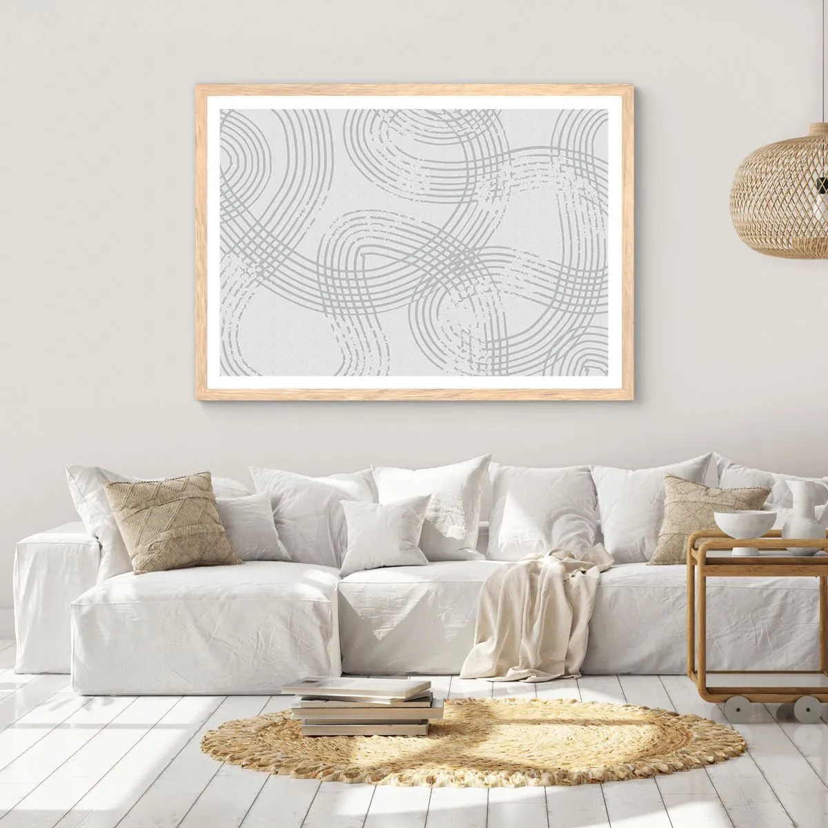 Een poster in een licht eiken lijst - Er is geen rechte weg - 91x61 cm