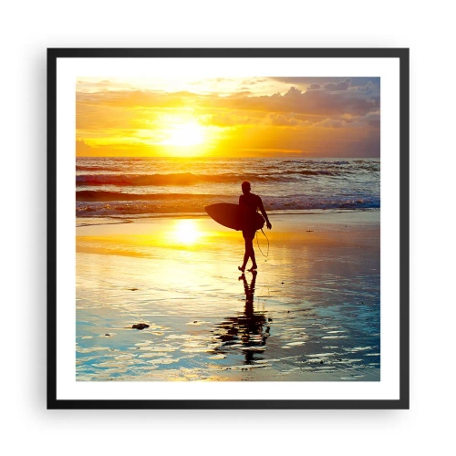 Poster in een zwarte lijst - De terugkeer van de krijger - 60x60 cm