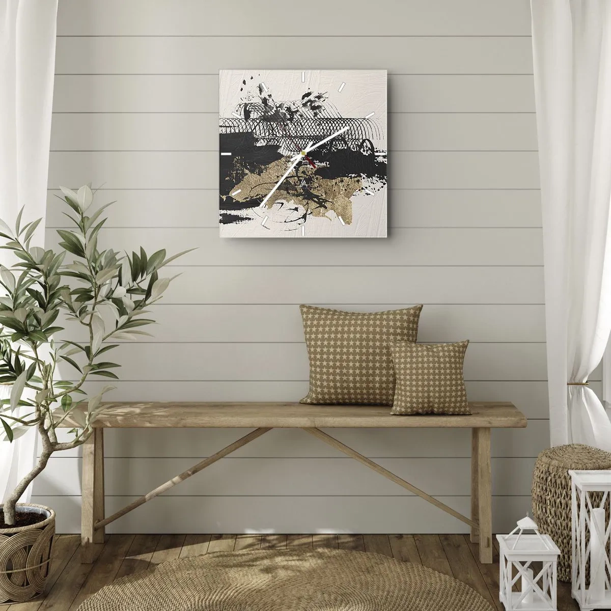 Wandklok - Klok - Compositie met passie - 30x30 cm