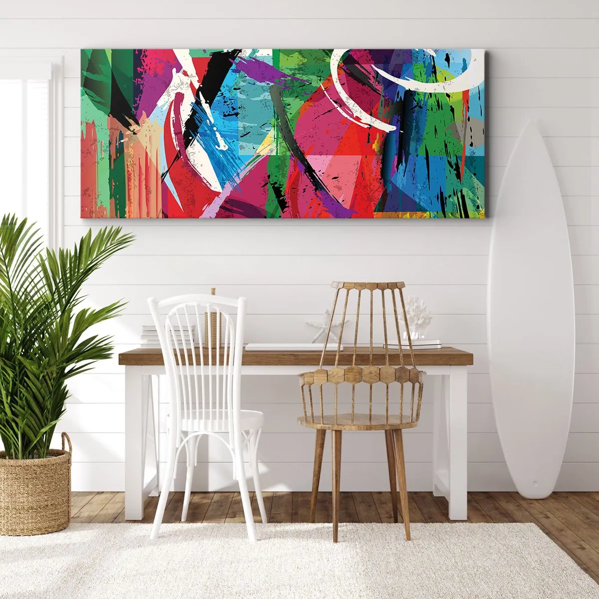 Schilderen op canvas - Snel, levendig en opzwepend - 120x50 cm