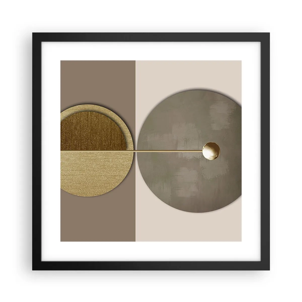 Poster in een zwarte lijst - Perfecte balans - 40x40 cm