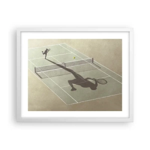 Poster in een witte lijst - Jezelf overwinnen - 50x40 cm