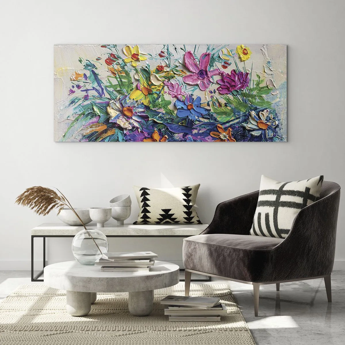 Schilderen op glas - Helemaal geen stilleven - 120x50 cm