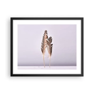 Poster in een zwarte lijst - Tegen het niets - 50x40 cm