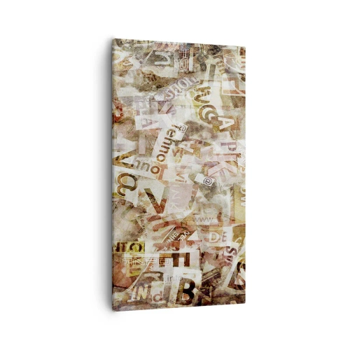 Schilderen op canvas - Ik verenig het gebabbel - 55x100 cm