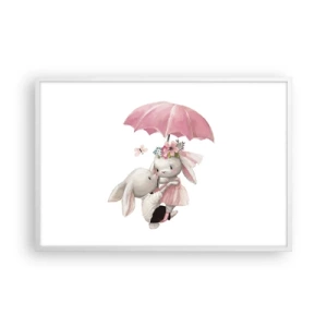 Poster in een witte lijst - Dit is liefde - 91x61 cm