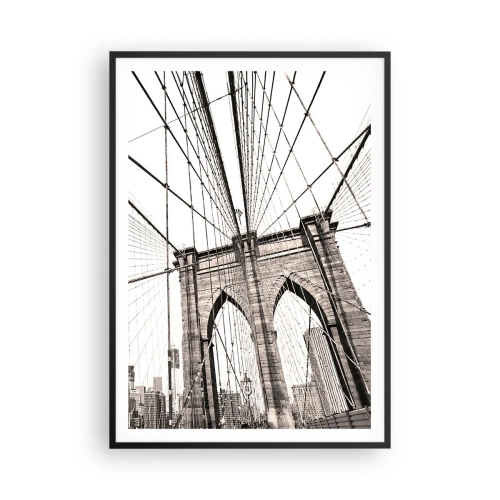 Poster in een zwarte lijst - Kathedraal van New York - 70x100 cm