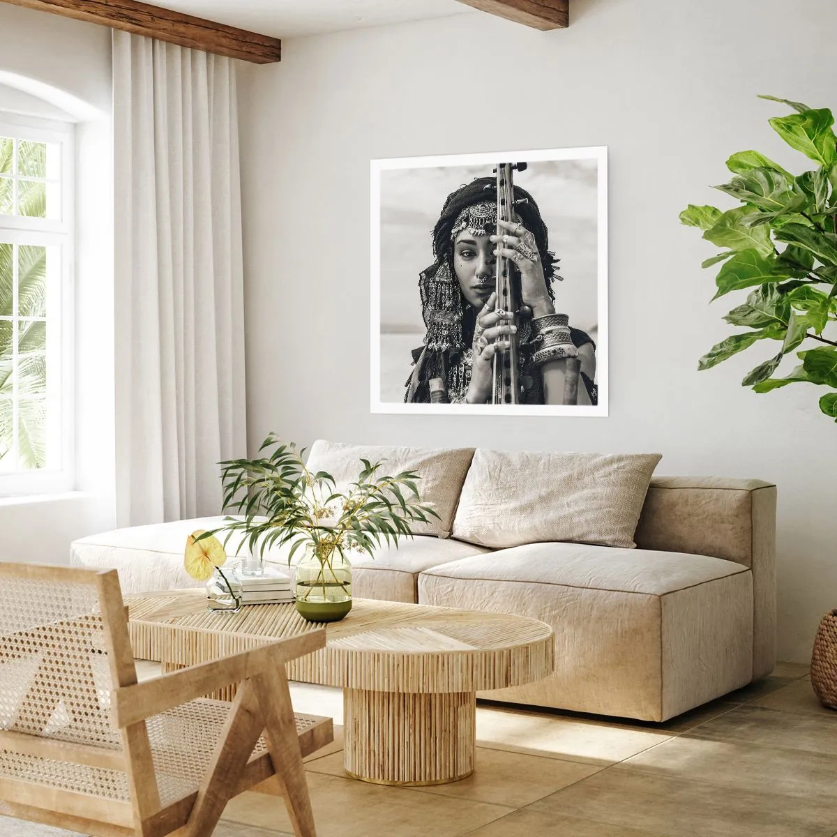 Poster - De muziek van het Oosten zelf - 60x60 cm