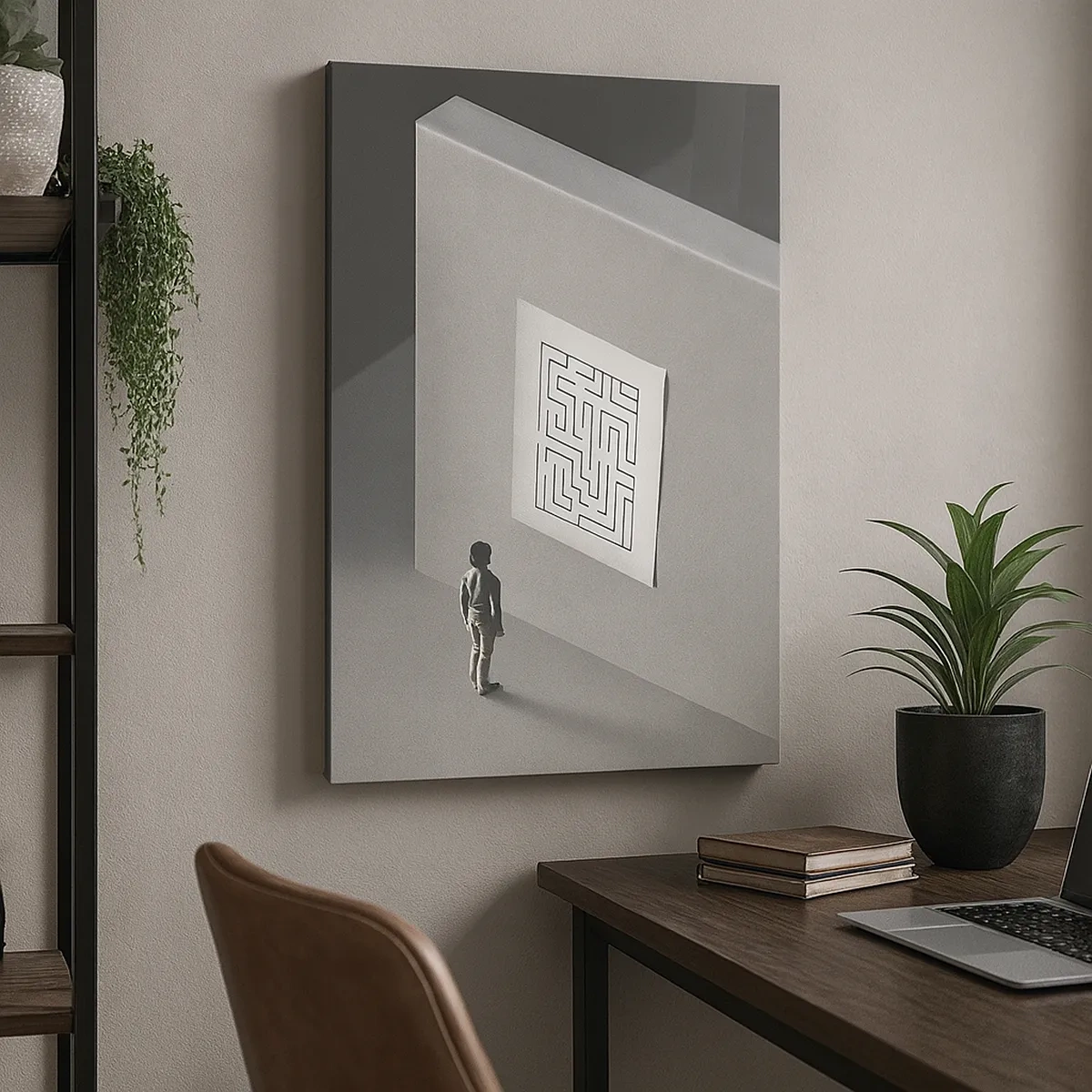 Schilderen op canvas - Maar waar ben ik? - 50x70 cm