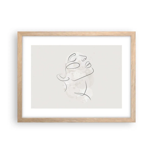 Een poster in een licht eiken lijst - De omtrek van een droom - 40x30 cm