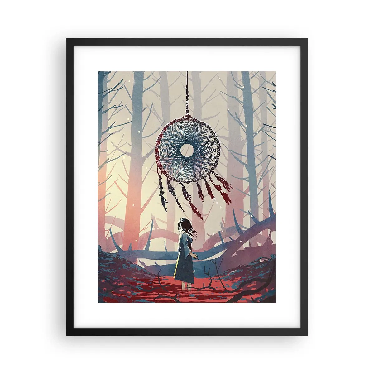 Poster in een zwarte lijst - Een geheim ritueel van geluk - 40x50 cm