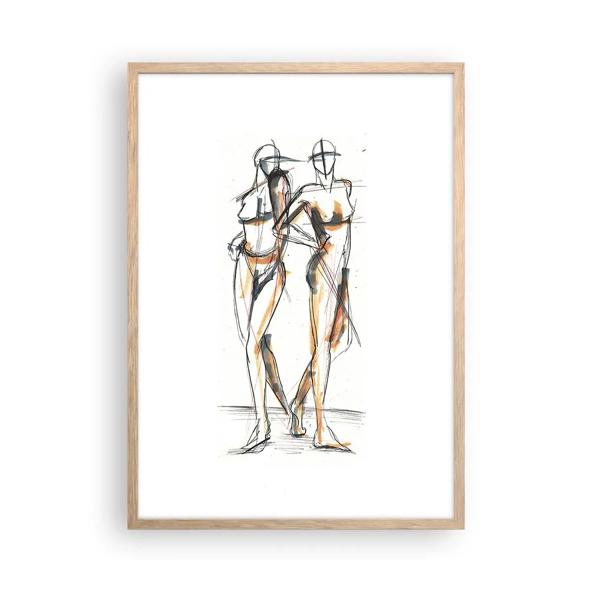 Een poster in een licht eiken lijst - Een studie van genade - 50x70 cm