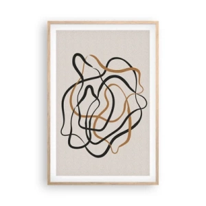 Een poster in een licht eiken lijst - Alles ging mis - 61x91 cm