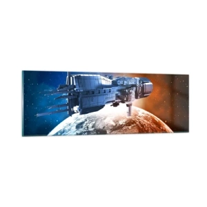 Schilderen op glas - Een zorgvuldige waarnemer - 90x30 cm