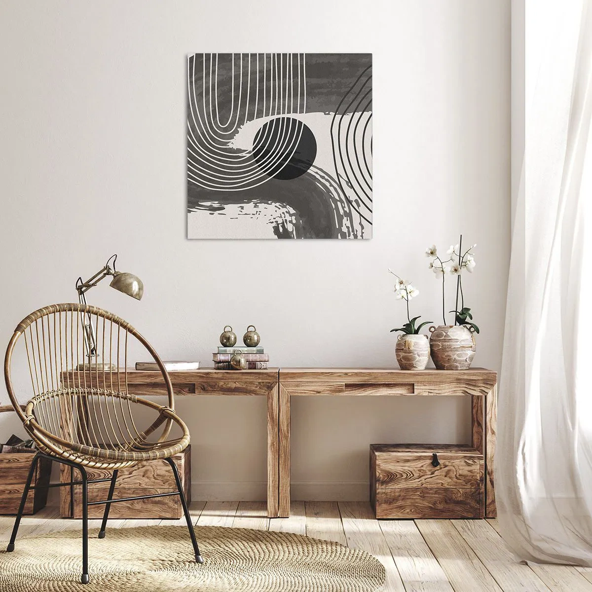 Schilderen op canvas - Het ovaal wint - 30x30 cm