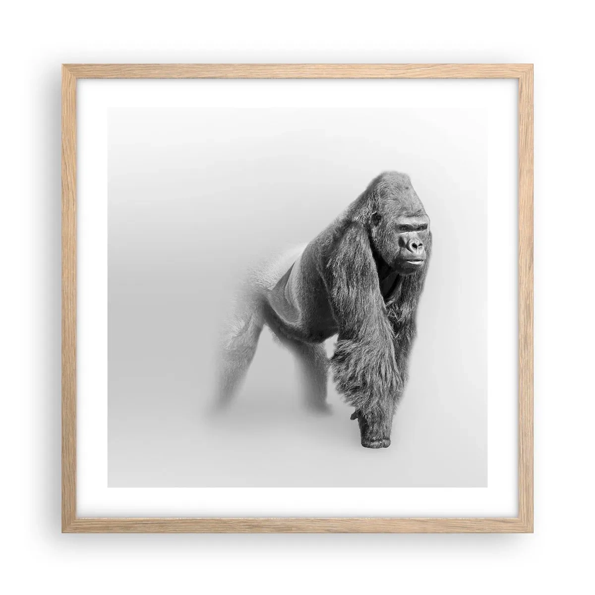 Een poster in een licht eiken lijst - Vertrouwen in zijn kracht - 50x50 cm