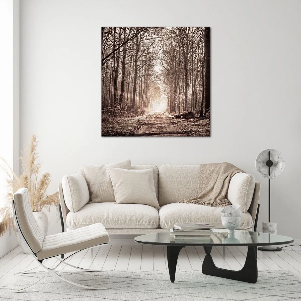 Schilderen op glas - Boskathedraal - 70x70 cm