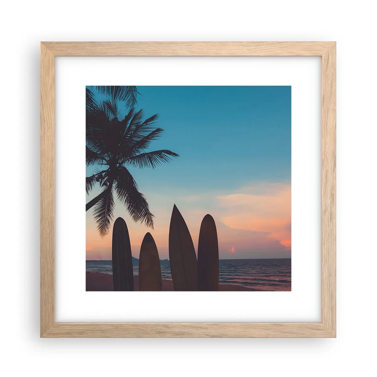 Een poster in een licht eiken lijst - Morgen wordt ook leuk - 30x30 cm