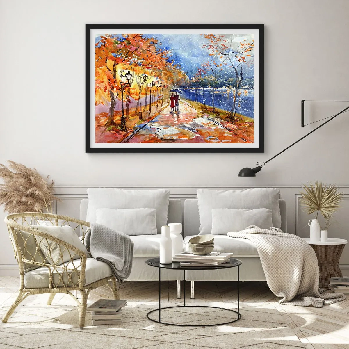 Poster in een zwarte lijst - Samen tot de grens van de tijd - 70x50 cm