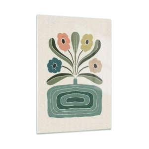 Schilderen op glas - Symmetrisch boeket - 50x70 cm