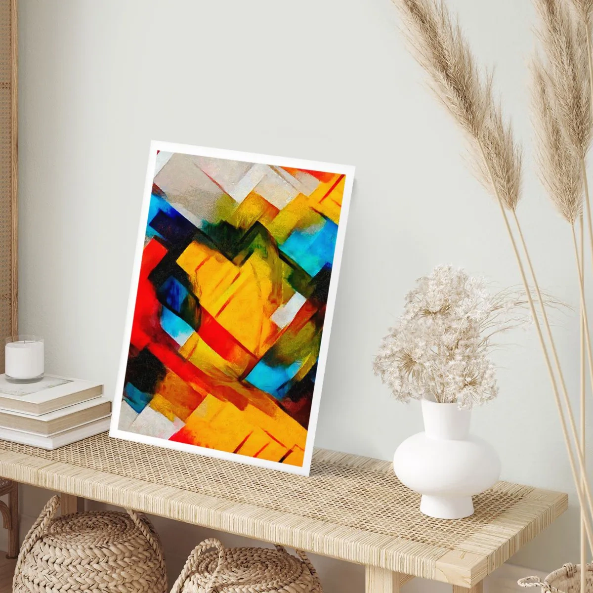Poster - Een veelkleurig lagen koekje - 70x100 cm