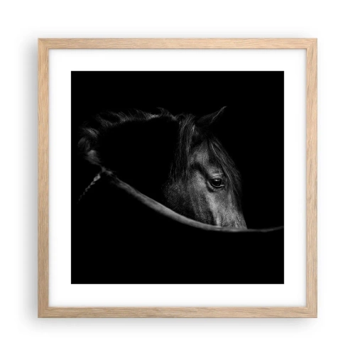 Een poster in een licht eiken lijst - Zwarte Prins - 40x40 cm