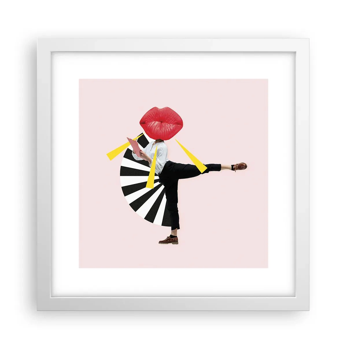 Poster in een witte lijst - Surrealistische pop-art - 30x30 cm