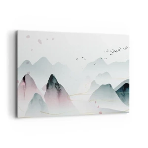 Schilderen op canvas - Over de toppen - 100x70 cm