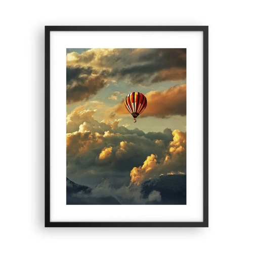 Poster in een zwarte lijst - Ik vlieg omdat ik dat wil - 40x50 cm