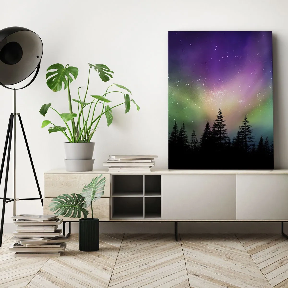 Schilderen op canvas - Witte magie - 50x70 cm