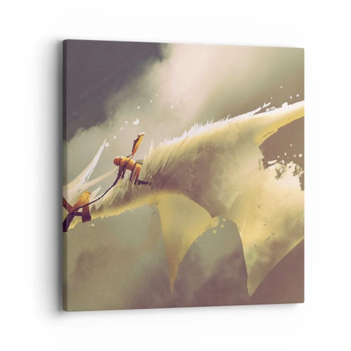 Schilderen op canvas - De wereld te hulp - 40x40 cm