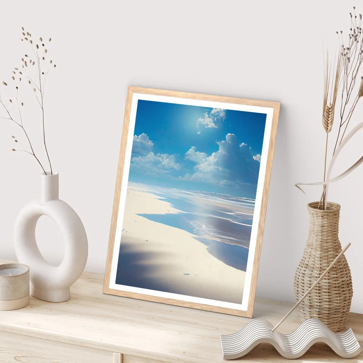 Een poster in een licht eiken lijst - Paradijselijke vakantie - 50x70 cm