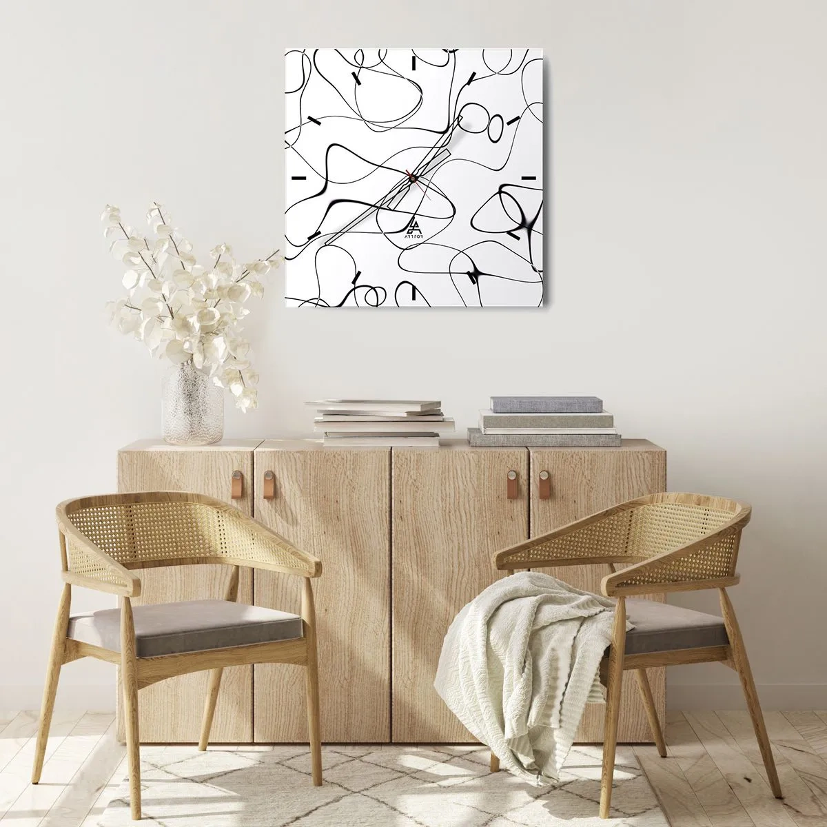 Wandklok - Klok - Levenspaden, wisselvalligheden - 40x40 cm