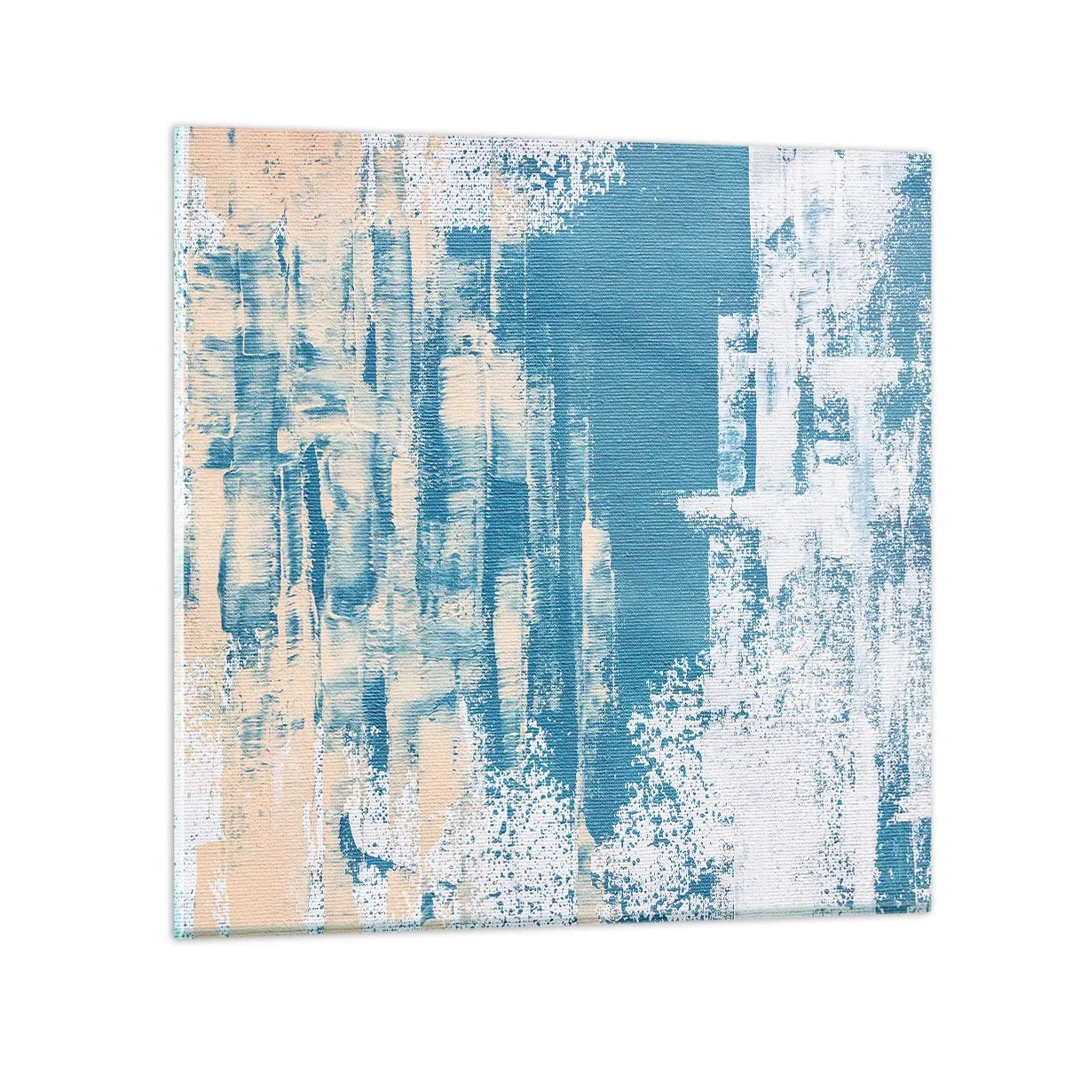 Schilderen op glas - Door een ijspegel - 70x70 cm