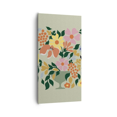 Schilderen op canvas - Een boeket vol leven - 65x120 cm