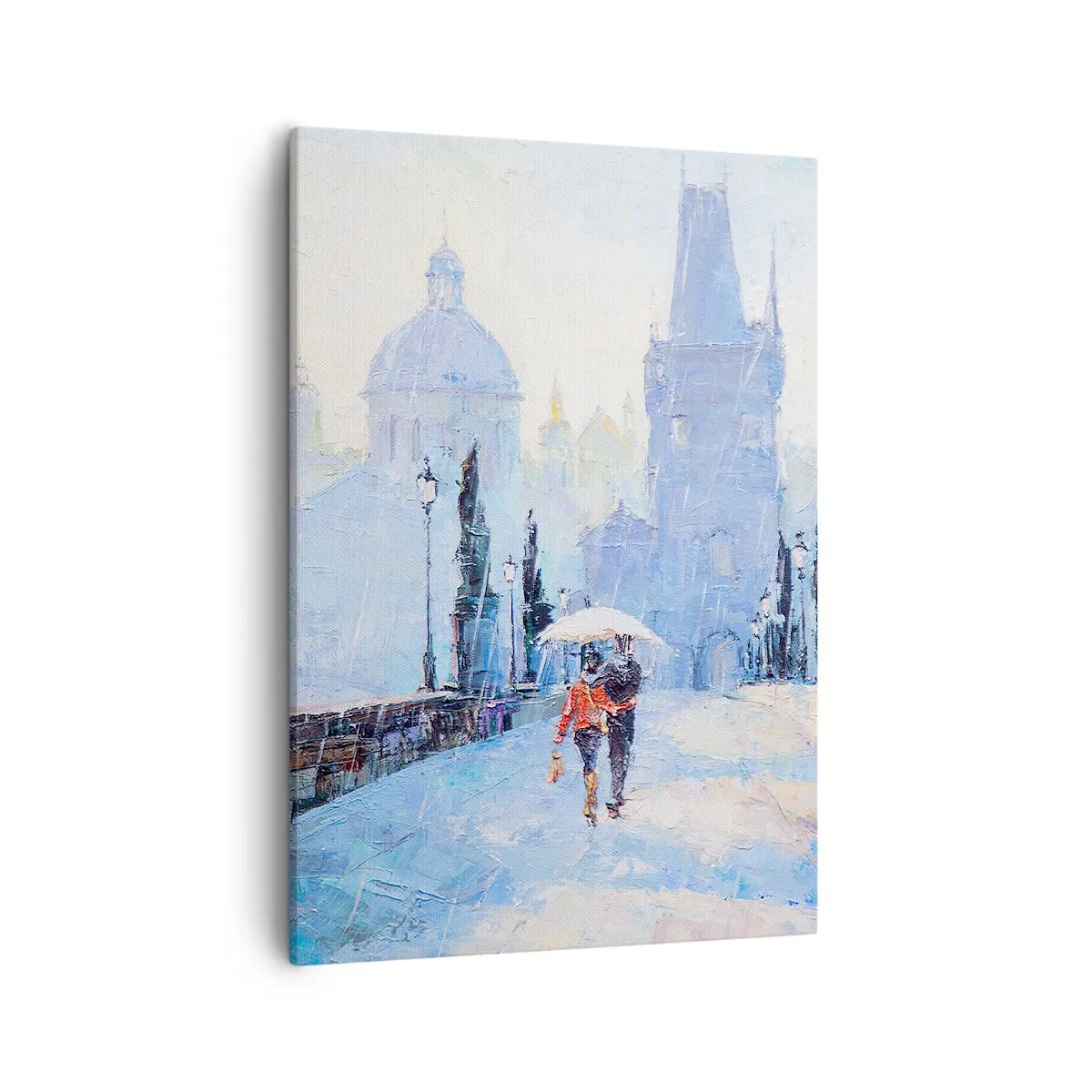 Schilderen op canvas - De regen moet ons gecharmeerd hebben - 50x70 cm