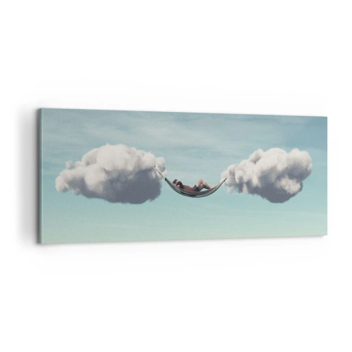 Schilderen op canvas - Het geluk van het moment - 100x40 cm