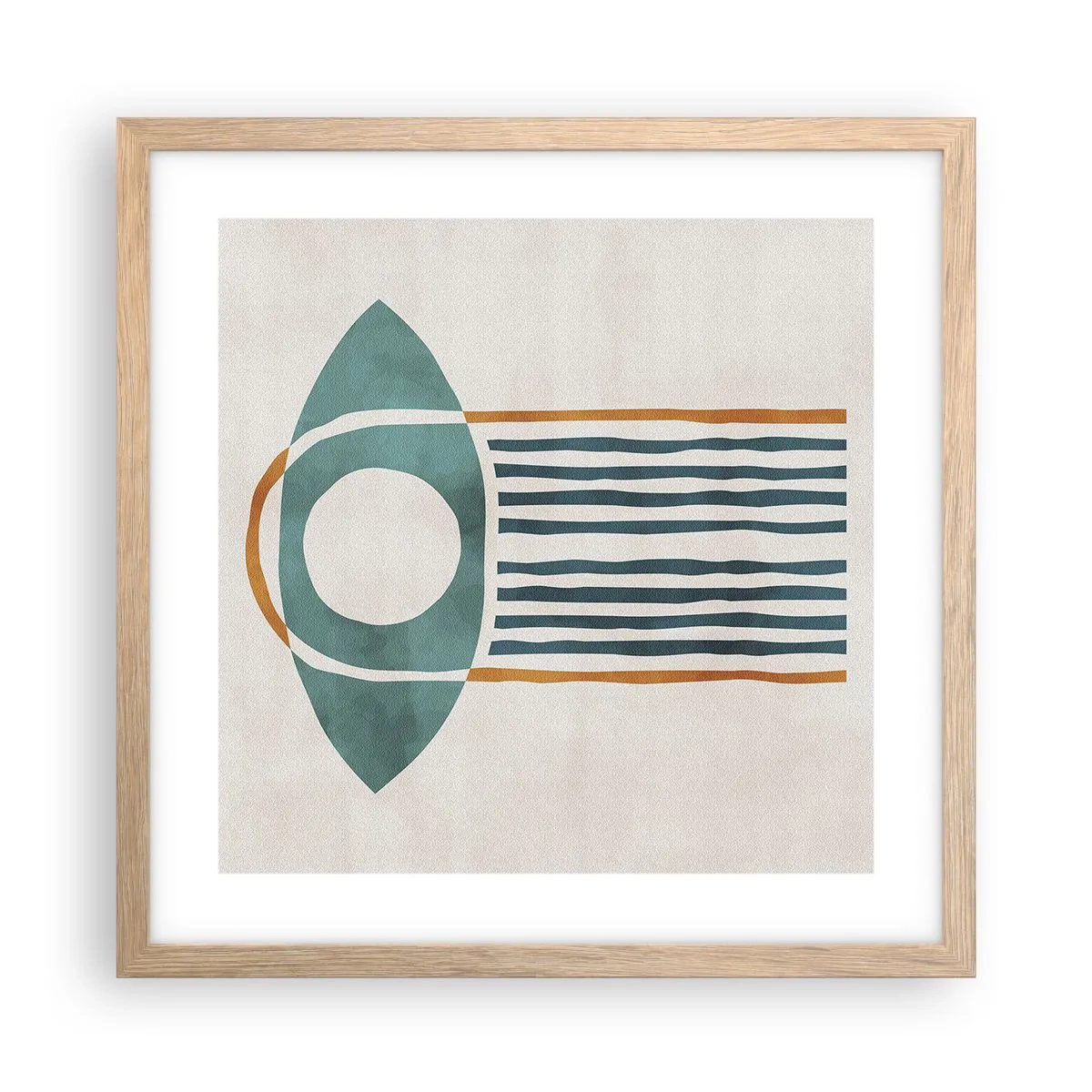 Een poster in een licht eiken lijst - Tekens en rituelen - 40x40 cm