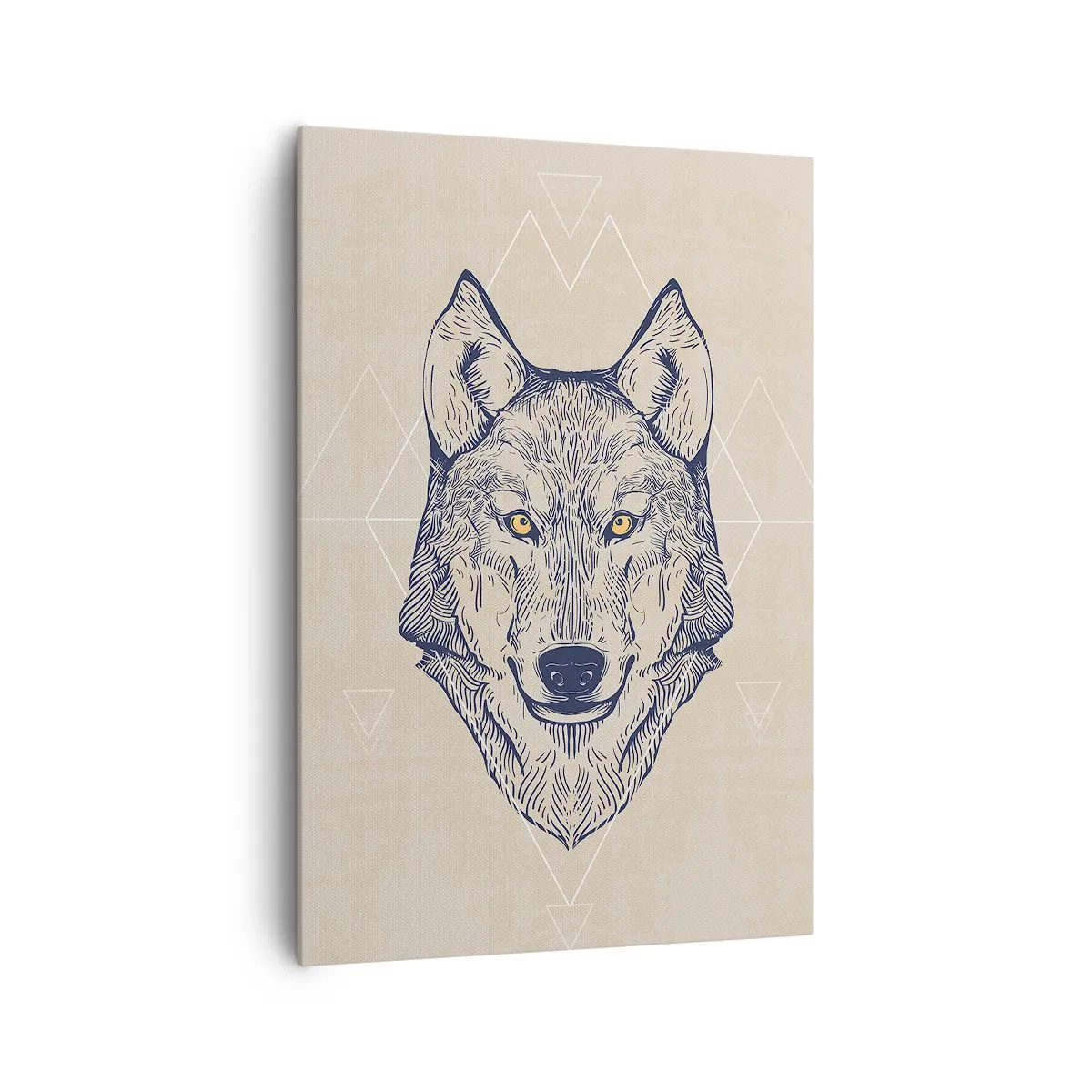 Schilderen op canvas - Een alfa met een indringende blik - 70x100 cm