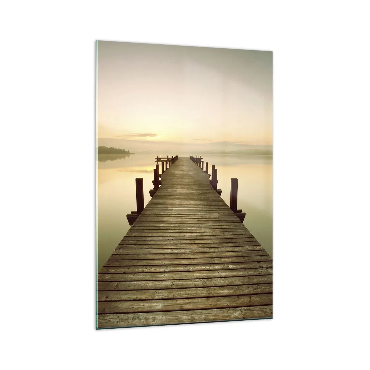 Schilderen op glas - Aanbreken van de dag, licht - 70x100 cm