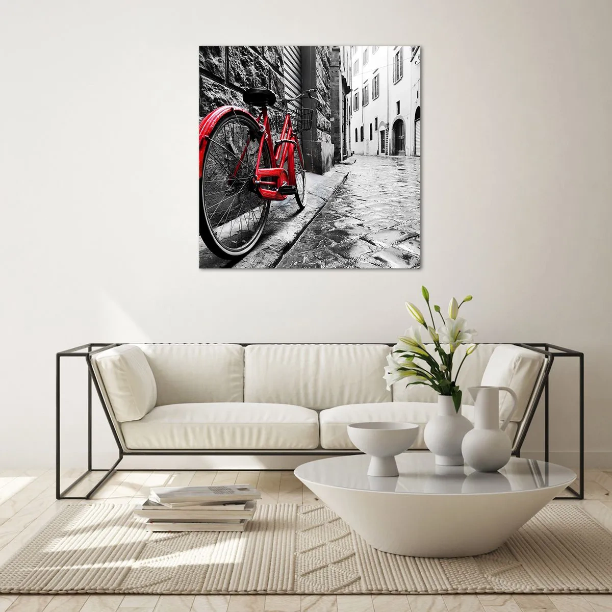 Schilderen op glas - Echte schoonheid verveelt niet - 50x50 cm