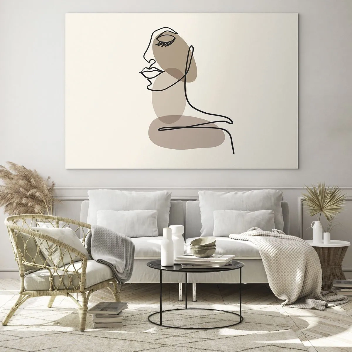 Schilderen op glas - Luisteren naar zichzelf - 120x80 cm