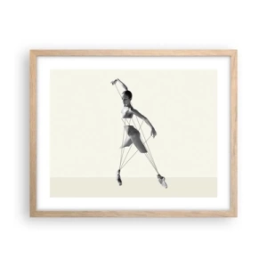 Een poster in een licht eiken lijst - In het theater van de wereld - 50x40 cm