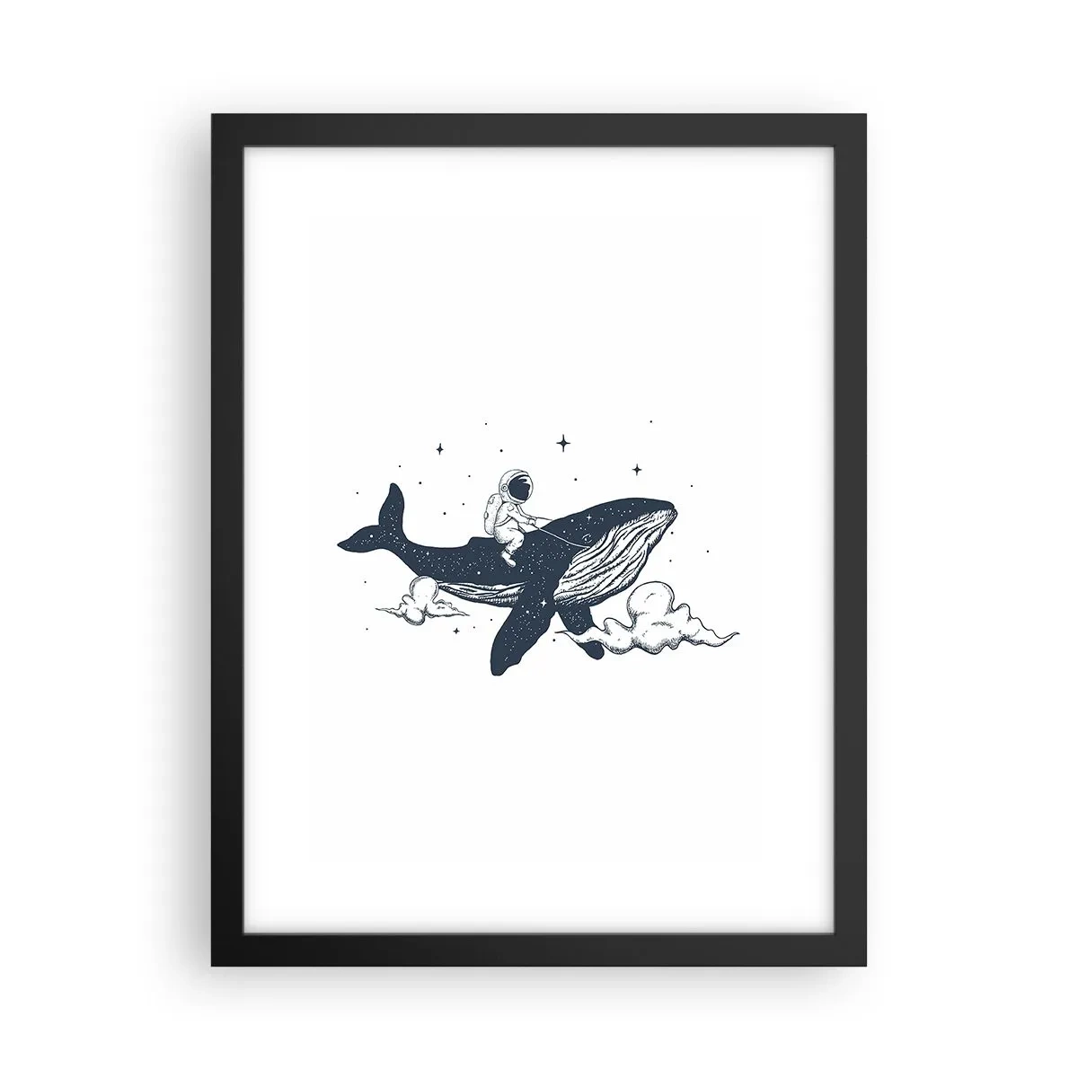 Poster in een zwarte lijst - Ruimte avontuur - 30x40 cm