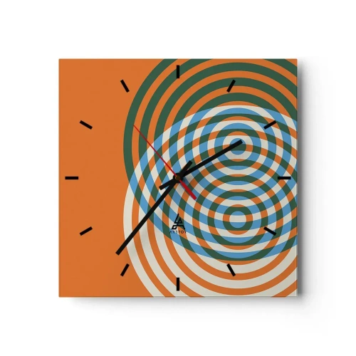 Wandklok - Klok - Abstracte circulaire variatie - 30x30 cm