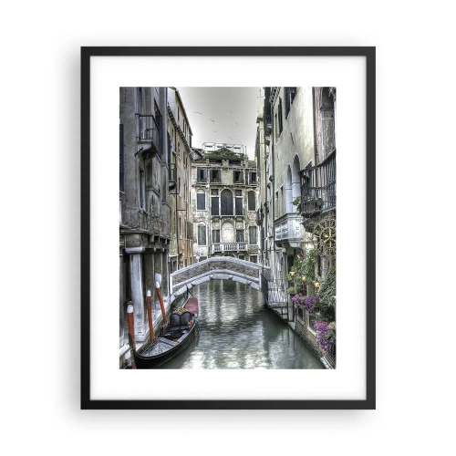 Poster in een zwarte lijst - Eeuwenlang in stille reflectie - 40x50 cm