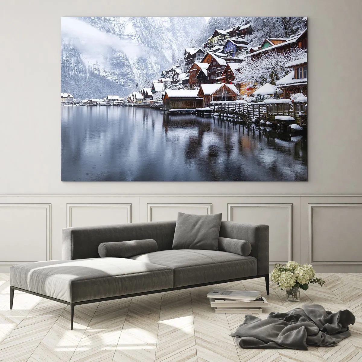 Schilderen op glas - In winterdecoratie - 100x70 cm